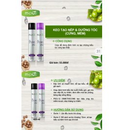 Keo tạo nếp & dưỡng tóc ( cứng mềm) M.Pros