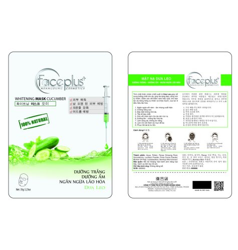 Mặt Nạ FACEPLUS+ Tinh Chất Dưa Leo, Dưỡng Trắng – Dưỡng Ẩm – Ngăn Ngừa Lão Hóa