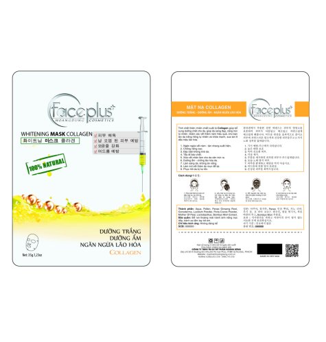Mặt Nạ FACEPLUS+ Tinh Chất Collagen, Dưỡng Trắng – Dưỡng Ẩm – Ngăn Ngừa Lão Hóa