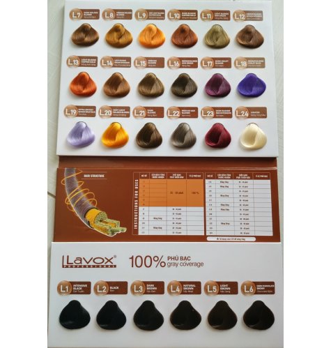 Nhuộm bộ LAVOX Đủ số ( L1-L24)