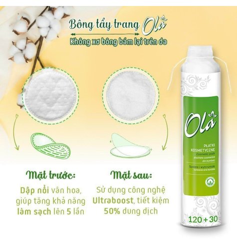 Bông tẩy trang OLA Ba Lan (150pcs)